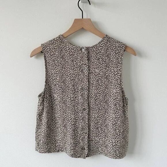 Jenni Kayne Leopard Shell Sleeveless Blouse Size XS - Picture 8 of 12